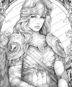 Greek Women Warriors Coloring