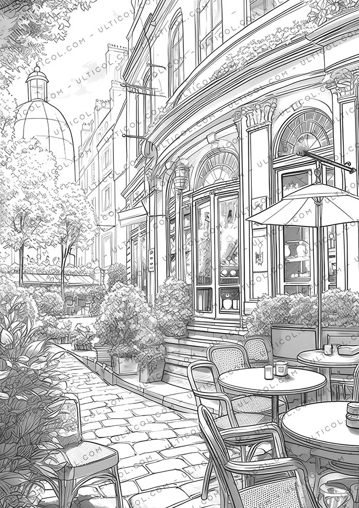 Coffee shop Coloring