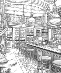 Coffee shop Coloring