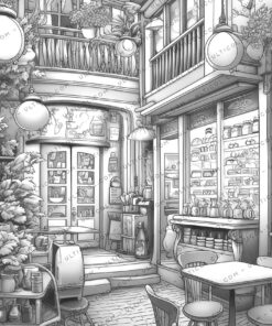 Coffee shop Coloring