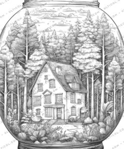 Enchanted Forest Jars Coloring