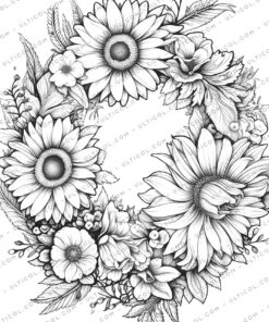 Wreath Coloring Pages