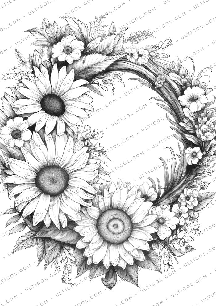 Wreath Coloring Pages