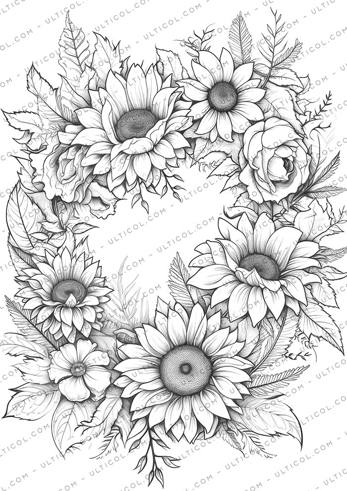 Wreath Coloring Pages