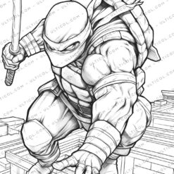 Cowabunga! Unleash Your Inner Ninja with 25 Groovy Grayscale Teenage