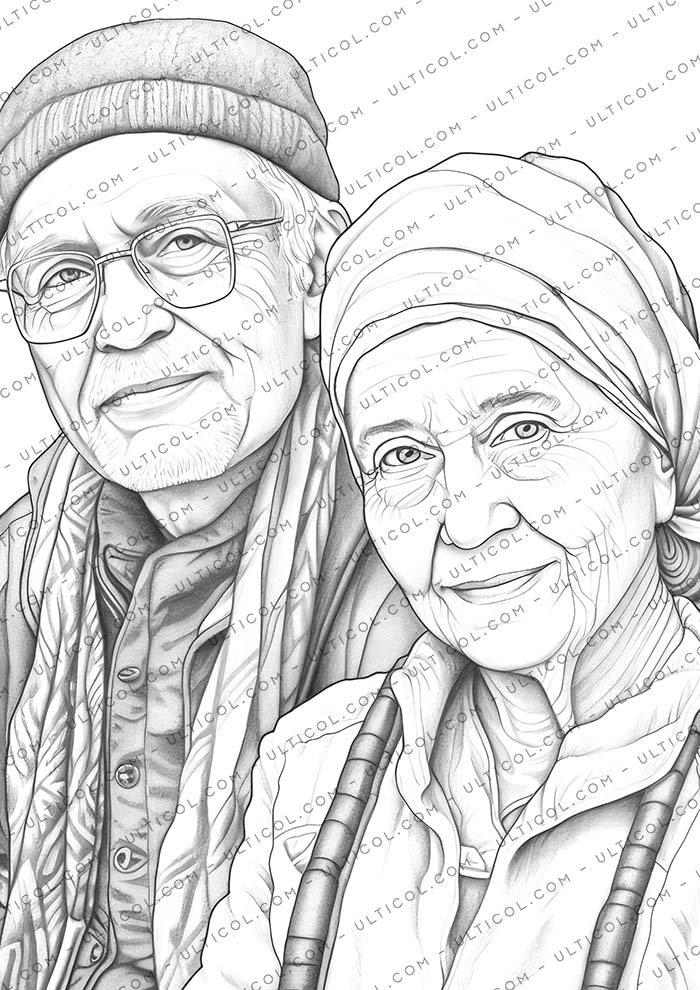 Old People Coloring