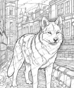 Siberian Husky Coloring