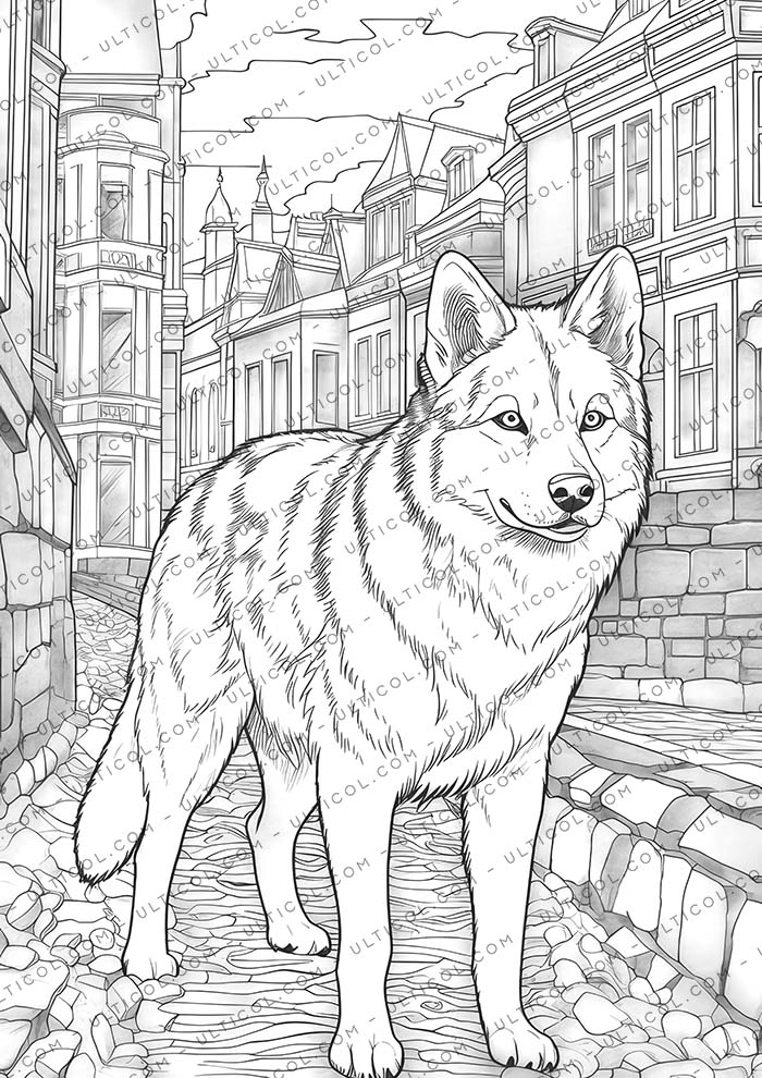 Siberian Husky Coloring