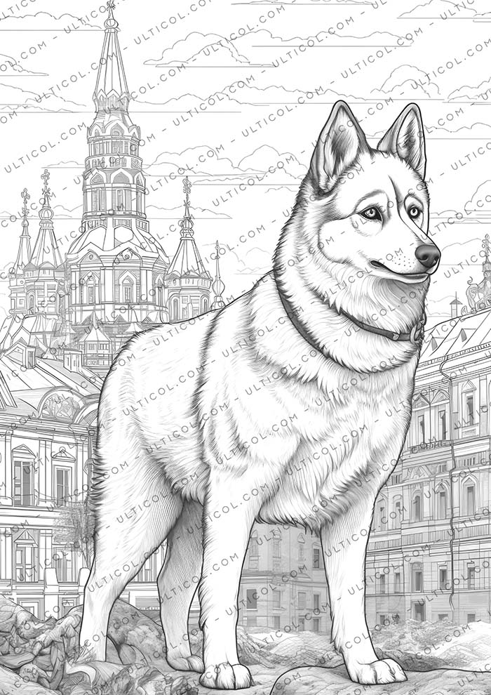 Siberian Husky Coloring