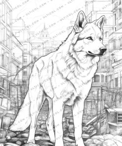 Siberian Husky Coloring