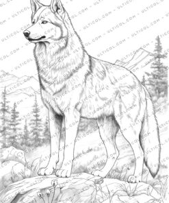 Siberian Husky Coloring