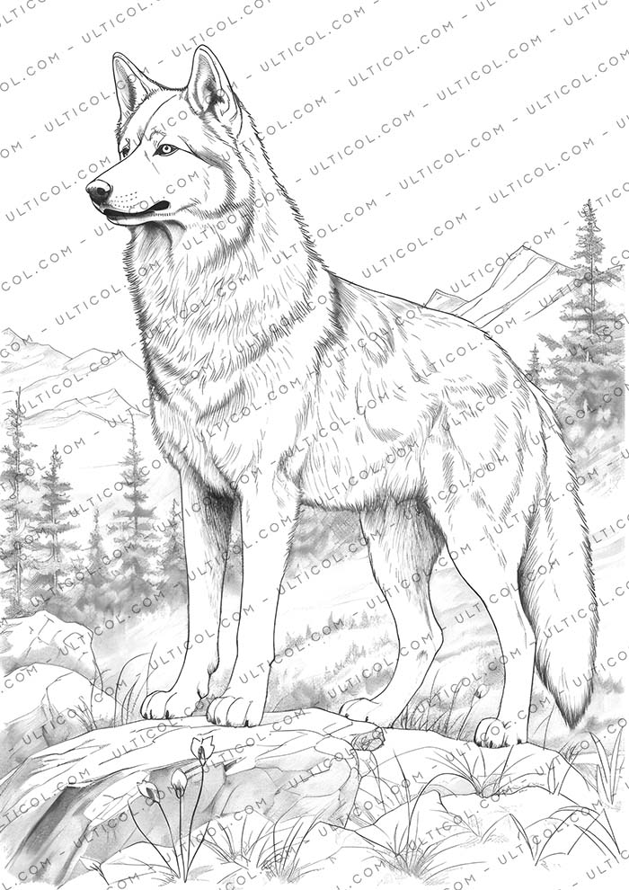 Siberian Husky Coloring