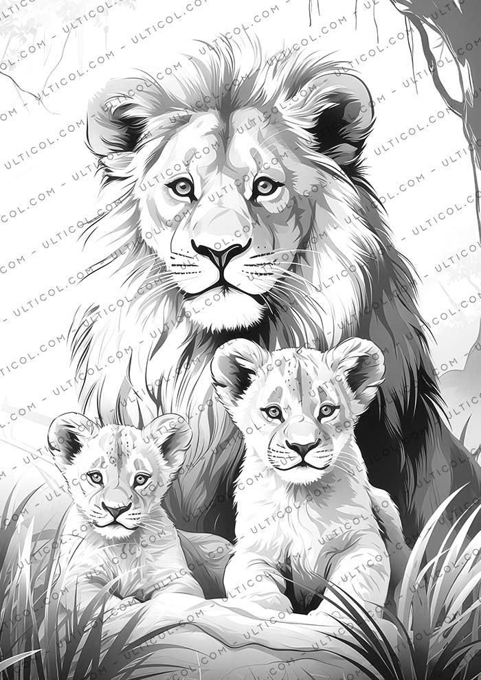 Lion coloring pages