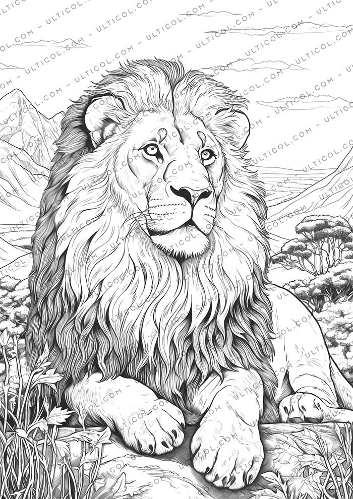 Lion coloring pages
