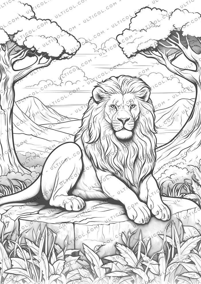 Lion coloring pages