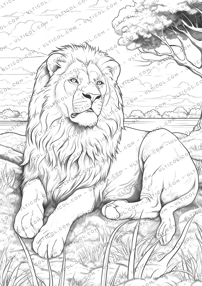 Lion coloring pages