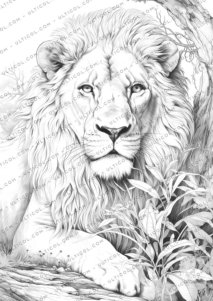 Lion coloring pages