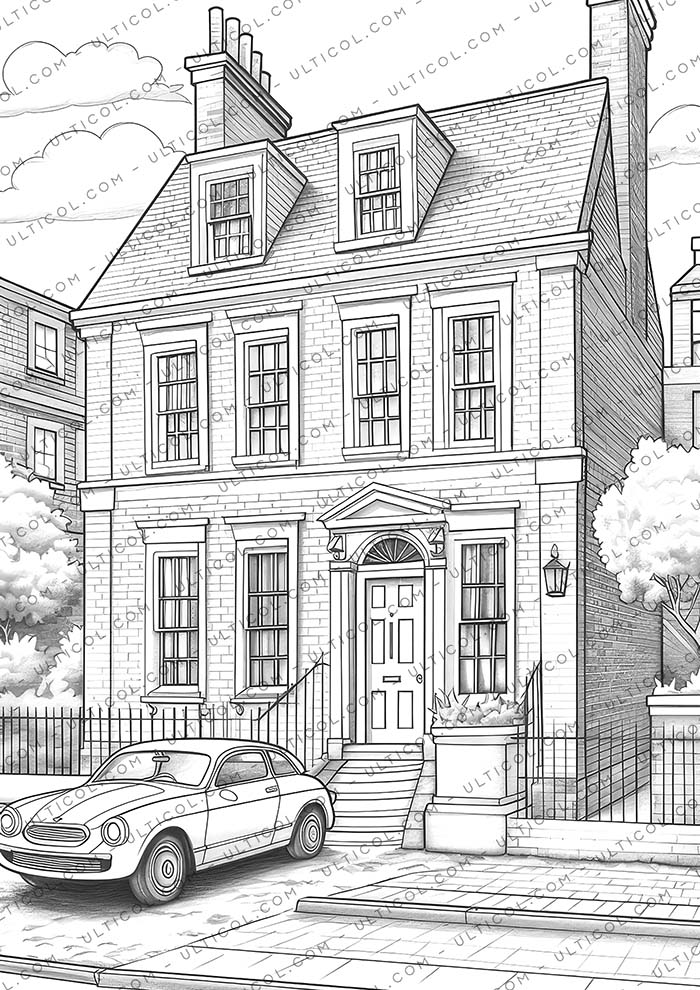 Victorian Mansion Coloring