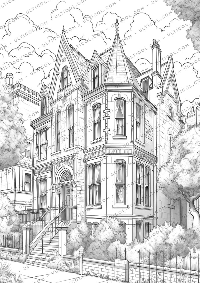 Victorian Mansion Coloring