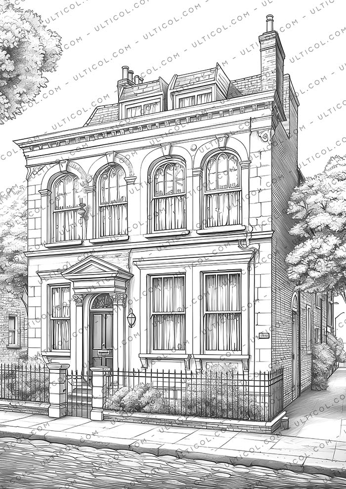 Victorian Mansion Coloring