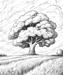 Trees Coloring Book
