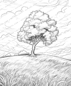 Trees Coloring Book