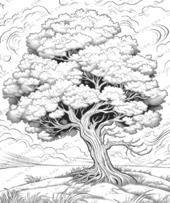 Trees Coloring Book