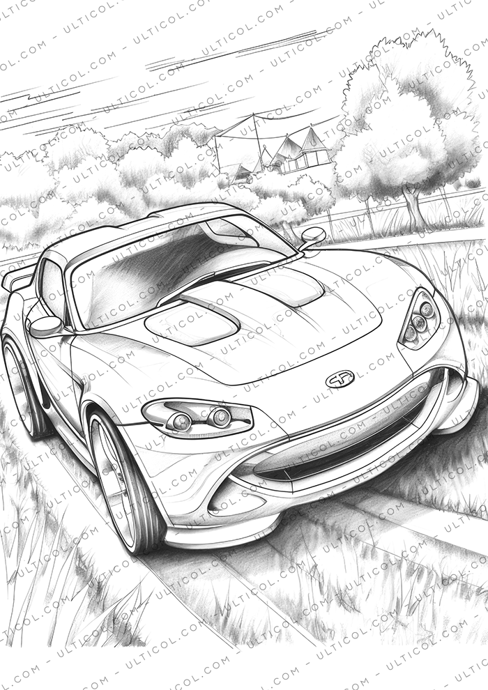 Sports Cars Coloring
