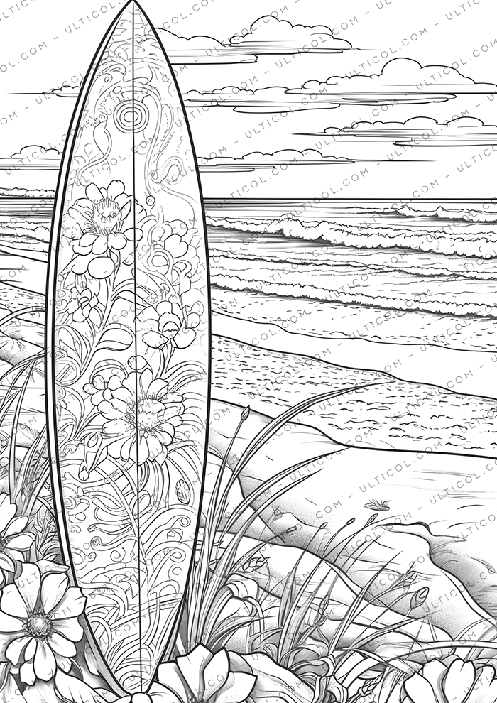 surfboard coloring