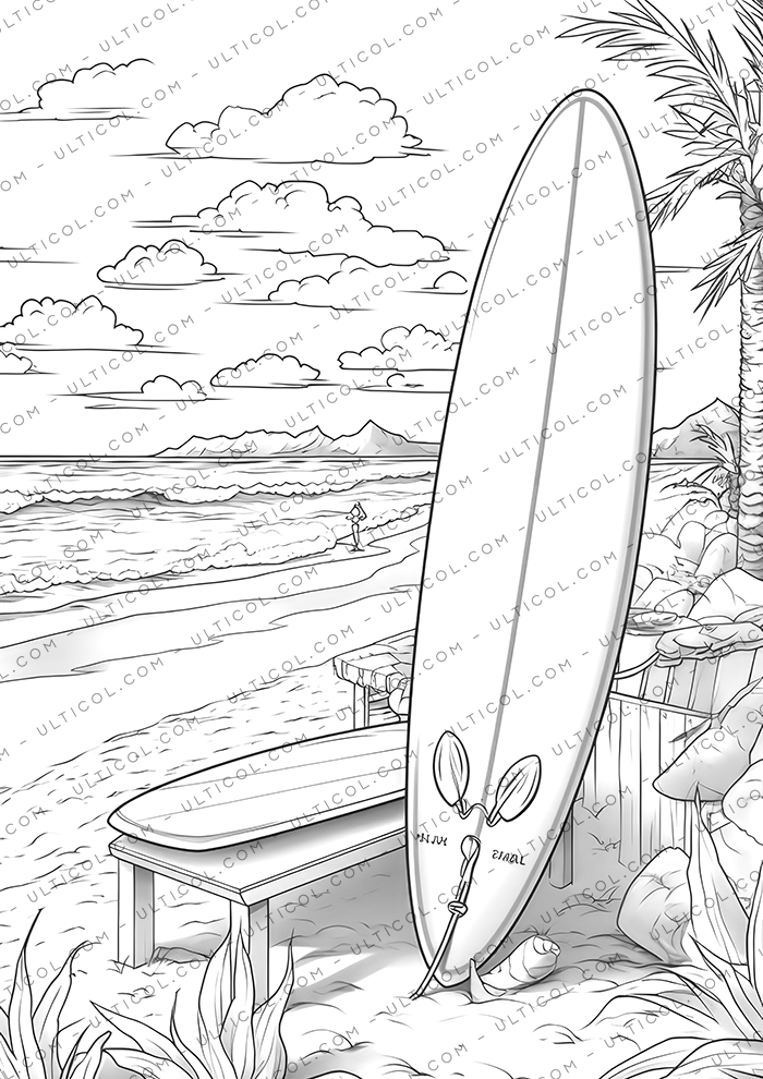 surfboard coloring