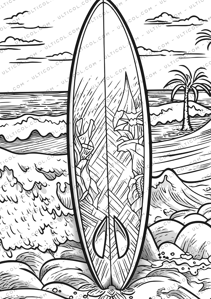 surfboard coloring