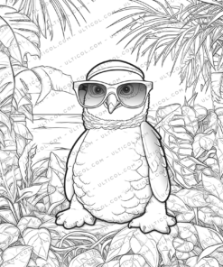 Christmas Penguin Coloring