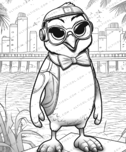 Christmas Penguin Coloring