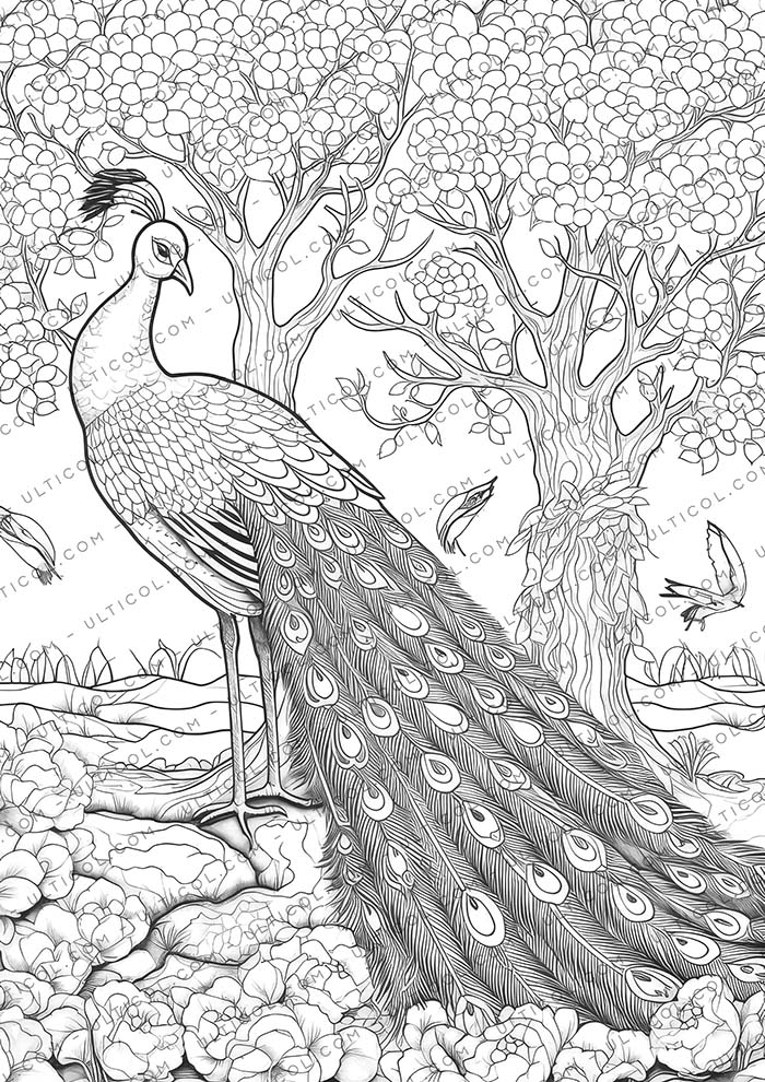 peacock coloring