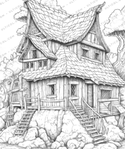 Viking Houses Coloring