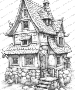 Viking Houses Coloring