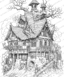 Viking Houses Coloring