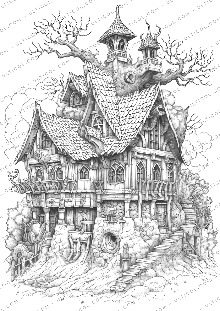 Viking Houses Coloring