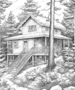 Forest House Coloring