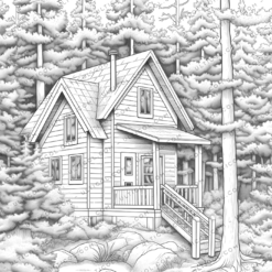 Forest House Coloring