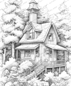 Forest House Coloring