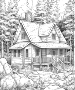Forest House Coloring
