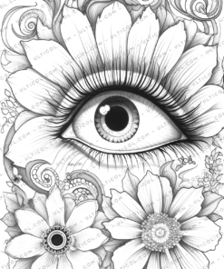 Charming Eyes Coloring Pages