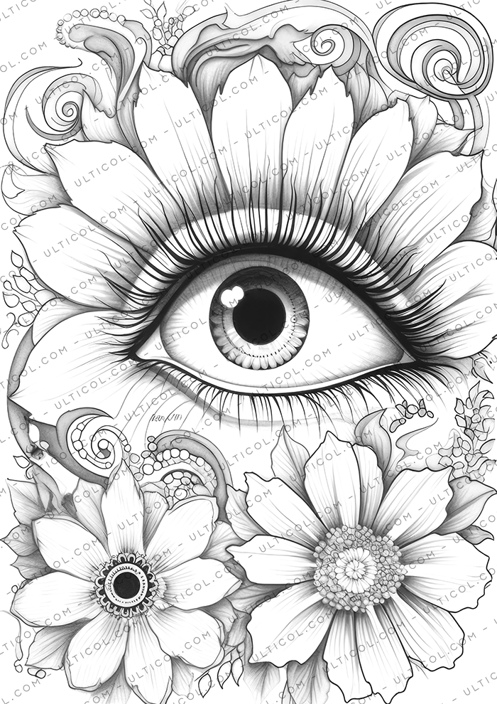 Charming Eyes Coloring Pages
