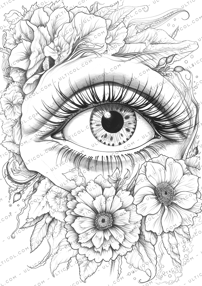 Charming Eyes Coloring Pages