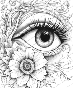 Charming Eyes Coloring Pages