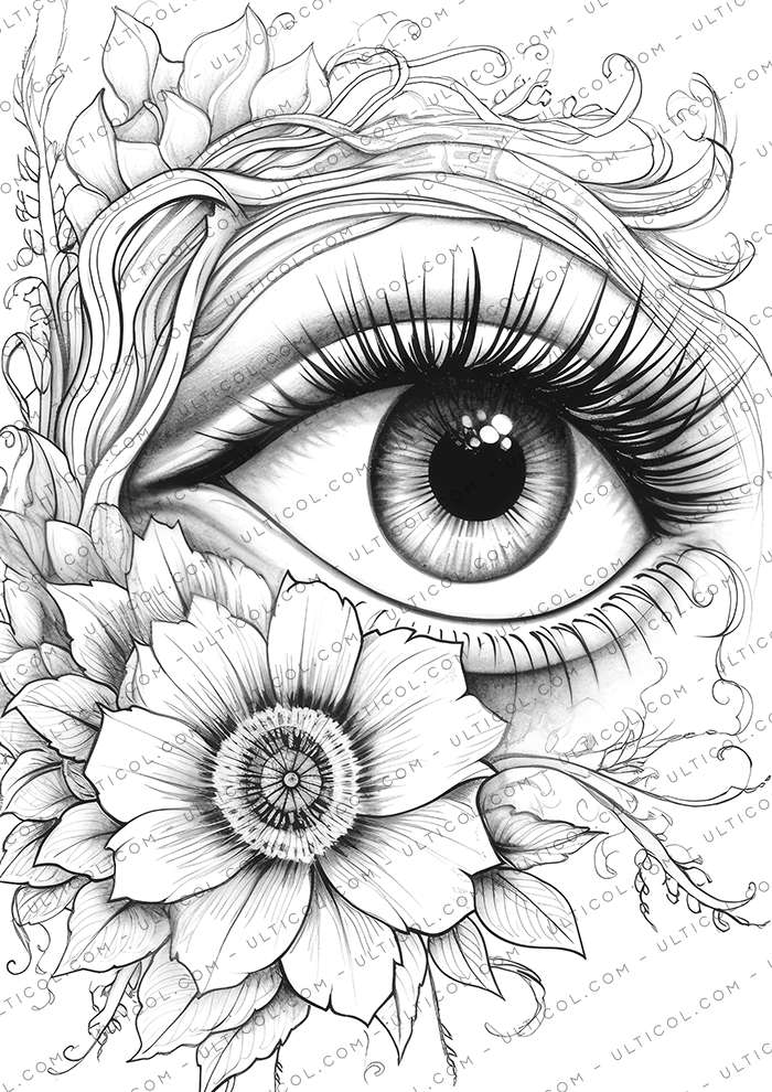 Charming Eyes Coloring Pages