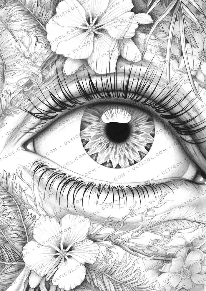 Charming Eyes Coloring Pages