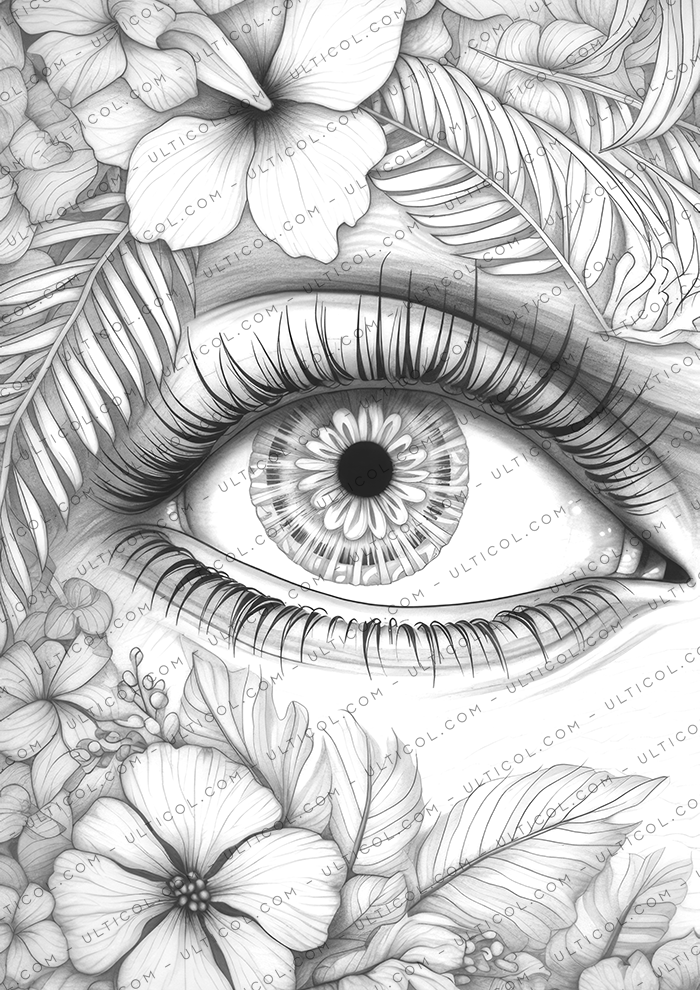 Charming Eyes Coloring Pages