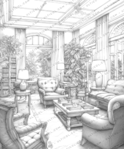 Interior Designs Coloring Book for Adults